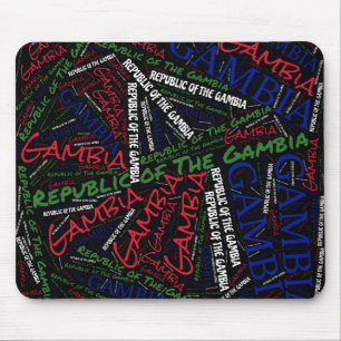 Tapis De Souris Jolie Gambie Drapeau Couleurs Patriotique