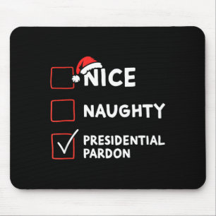 Tapis De Souris Jolie liste de Noël de grâce présidentielle méchan