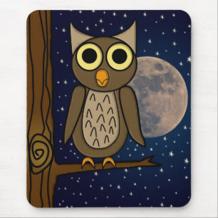 Tapis De Souris Jolie œuvre d'art d'oiseau de la forêt