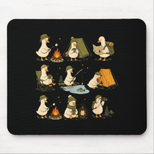 Tapis De Souris Jolie oie camping drôle amateurs de plein air camp