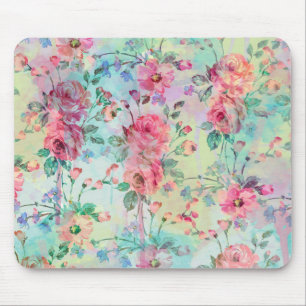 Tapis De Souris Jolie peinture rose florale