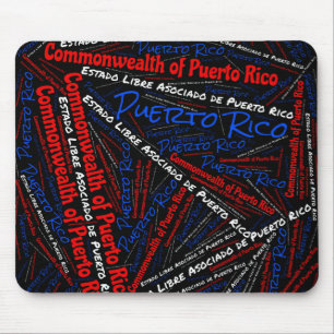 Tapis De Souris Jolie Porto Rico couleurs drapeau Patriotique