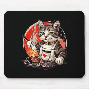 Tapis De Souris Jolie Présentation De L'Amoureux Du Chat Bbq