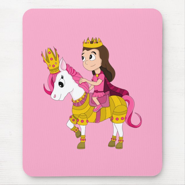 Tapis De Souris Jolie princesse caricaturale (Devant)