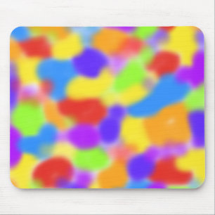 Tapis De Souris Jolie rainbow Splodges Abstract Design