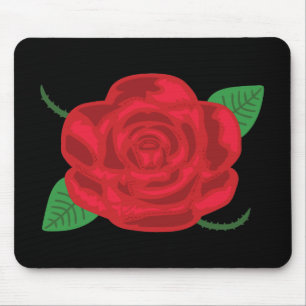 Tapis De Souris Jolie Rose rouge