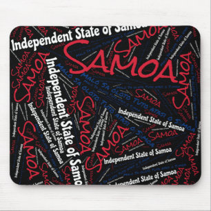 Tapis De Souris Jolie Samoa couleurs drapeau Patriotique