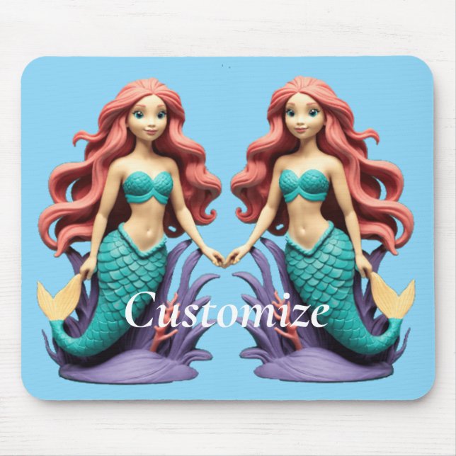 Tapis De Souris Jolie sirène rousse Thunder_Cove (Devant)
