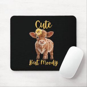 Tapis De Souris Jolie Vache-Amoureux de Vache Lunatique Ferme de V