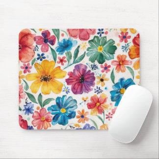 Tapis De Souris Jolies fleurs à l'aquarelle