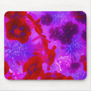 Tapis De Souris Jolies fleurs de Phlox de jardin violettes et roug