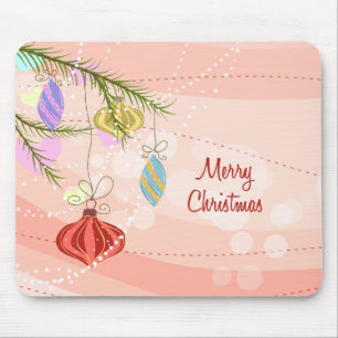 Tapis De Souris Jolies ornements rose Noël Pepad