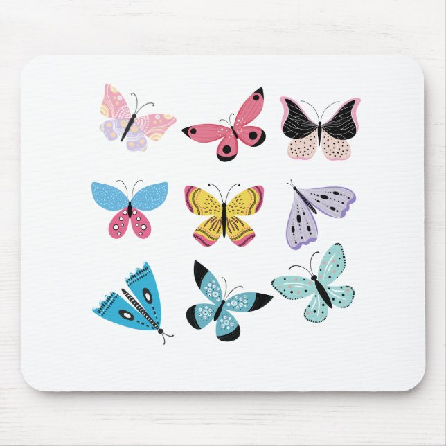 Tapis De Souris Jolies papillons (Devant)