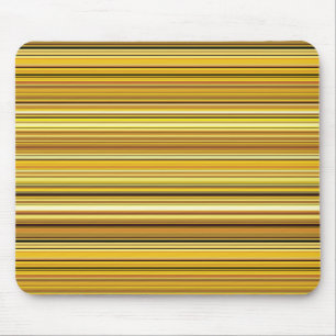 Tapis De Souris Jolies rayures brunes dorées