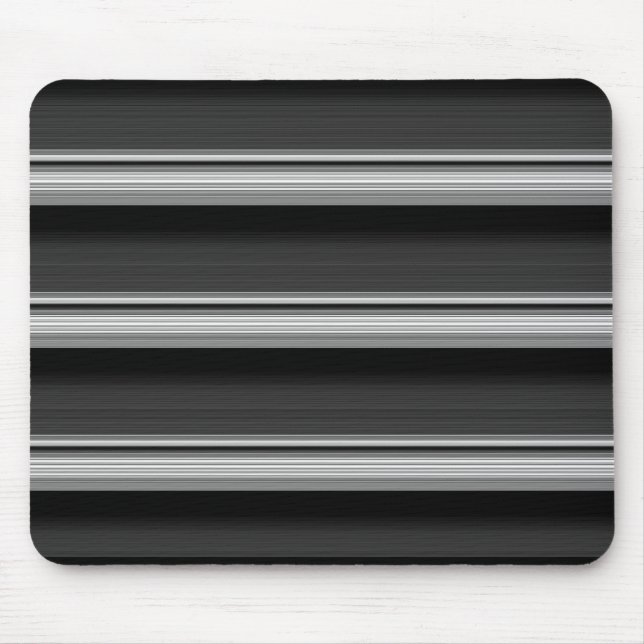 Tapis De Souris Jolies rayures noir gris (Devant)