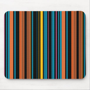 Tapis De Souris Jolies rayures noires bleues