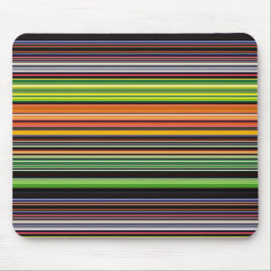 Tapis De Souris Jolies rayures noires colorées
