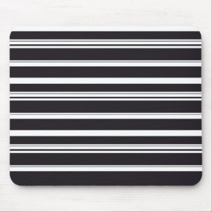 Tapis De Souris Jolies rayures noires et blanches