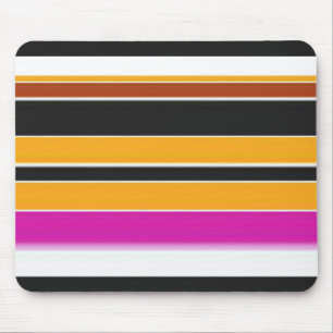 Tapis De Souris Jolies rayures noires orange