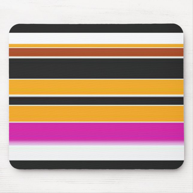 Tapis De Souris Jolies rayures noires orange (Devant)
