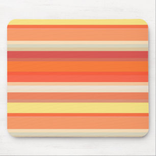 Tapis De Souris Jolies rayures orange rouge
