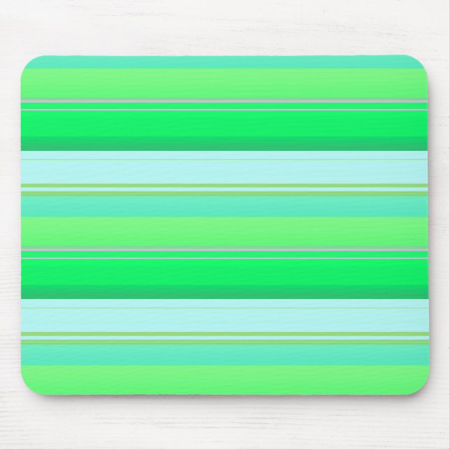 Tapis De Souris Jolies rayures vert aqua (Devant)