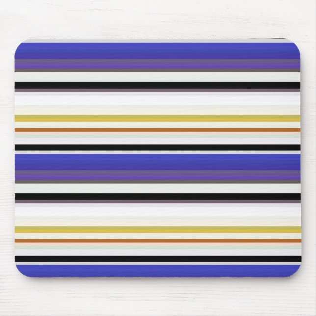 Tapis De Souris Jolies rayures violettes blanches (Devant)