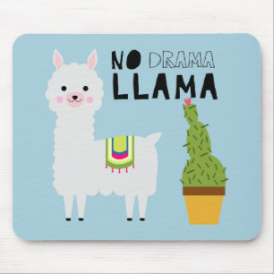 Tapis De Souris Jolis cactus sans drame Llama Succulentes Kawaii B