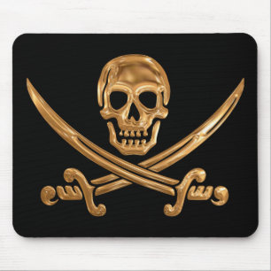 Tapis De Souris Jolly roger d'or