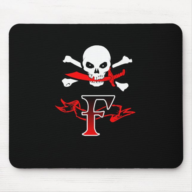 Tapis De Souris Jolly Roger F Monogram Initial (Devant)