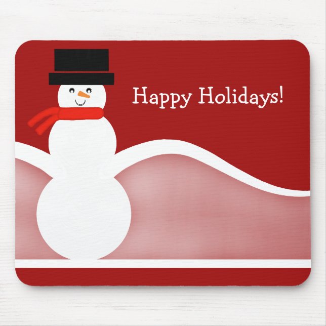 Tapis De Souris Jolly Snowman Holiday Mousepad (Devant)