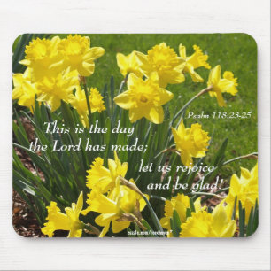 Tapis De Souris Jonquille Mousepad du psaume 118