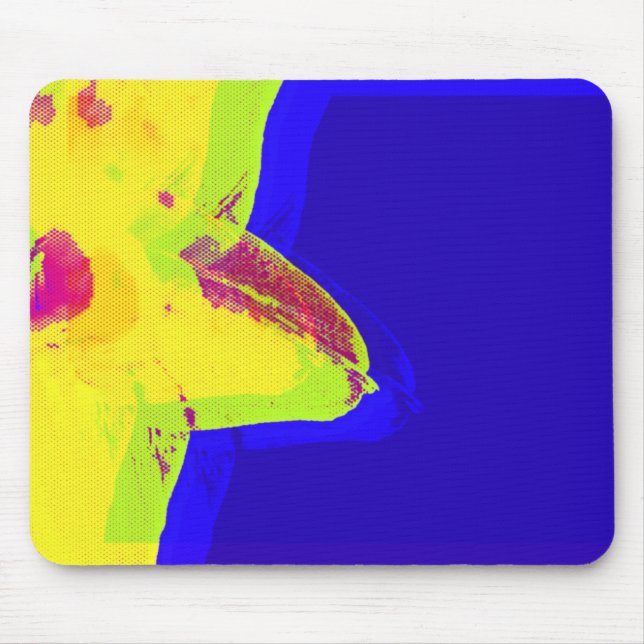 Tapis de souris Jonquille Pop Art Jaune (Devant)