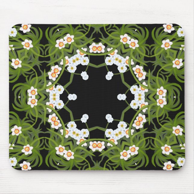 Tapis De Souris Jonquilles Mousepad géométrique (Devant)