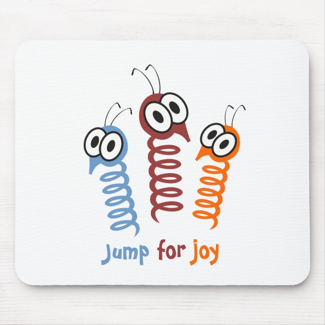 Tapis De Souris Jote Jump de joie citer drôle (Devant)