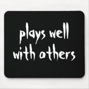 Tapis De Souris Joue Bien Avec D'Autres Souris Noir Pad