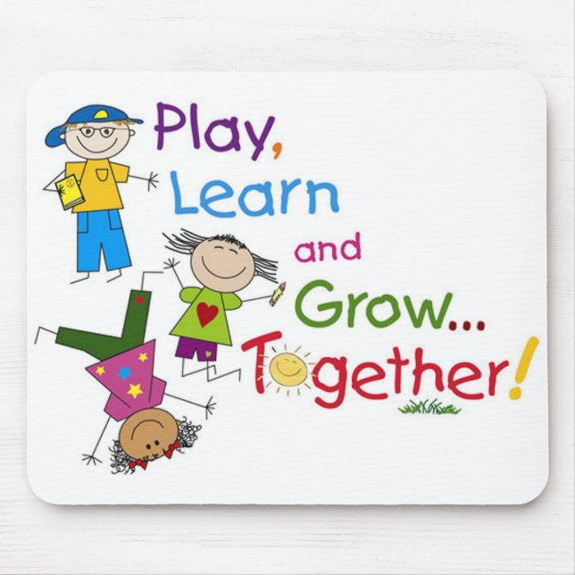 Tapis De Souris Jouer, Apprendre Et Cultiver Ensemble Mousepad (Devant)