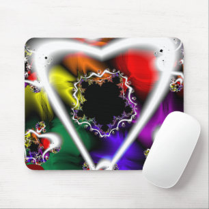 Tapis De Souris Jouer Arc-en-ciel Fractal Art