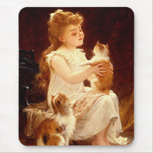Tapis De Souris Jouer avec le chaton