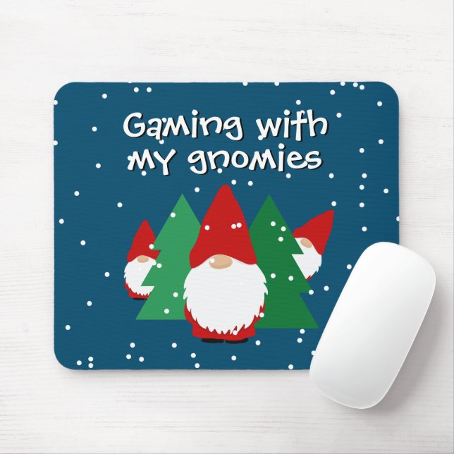 Tapis De Souris Jouer avec mes gnomys amusant gamer (Avec souris)
