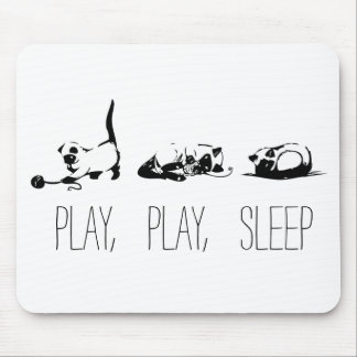 Tapis De Souris Jouer, jouer, dormir Mousepad