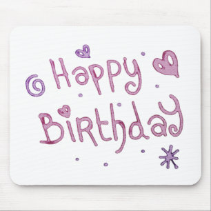 Tapis De Souris Jouer Joyeux texte d'anniversaire