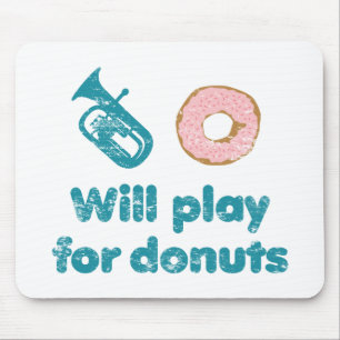 Tapis De Souris Jouera Baritone pour Donuts