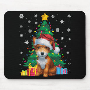 Tapis De Souris Jouet moche Sweater Xmas Lumières Jouet Fox Terrie