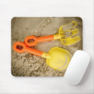 Tapis De Souris Jouets de plage de sable jaune et orange