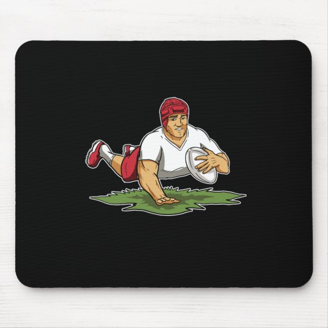 Tapis De Souris Joueur À Balle De Rugby Pour Les Fans Rugby (Devant)
