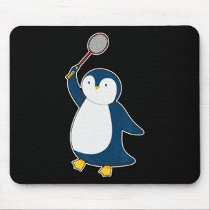 Tapis De Souris Joueur De Badminton Et Navette Penguin