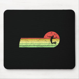 Tapis De Souris Joueur de badminton Navette Vintage d'anniversaire