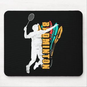 Tapis De Souris Joueur de badminton _ Raquette de navette _ Badmin
