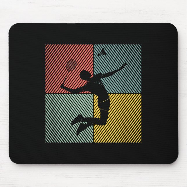 Tapis De Souris Joueur de badminton Shuttle Badminton (Devant)